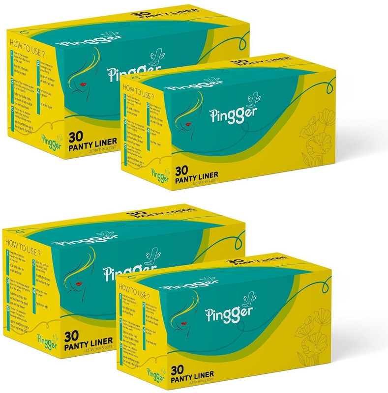 Pingger Ultra Soft Panty Liners Pads with Anion Chip For Women,Panty Liners (Pack of 60) Pantyliner(Pack of 2)