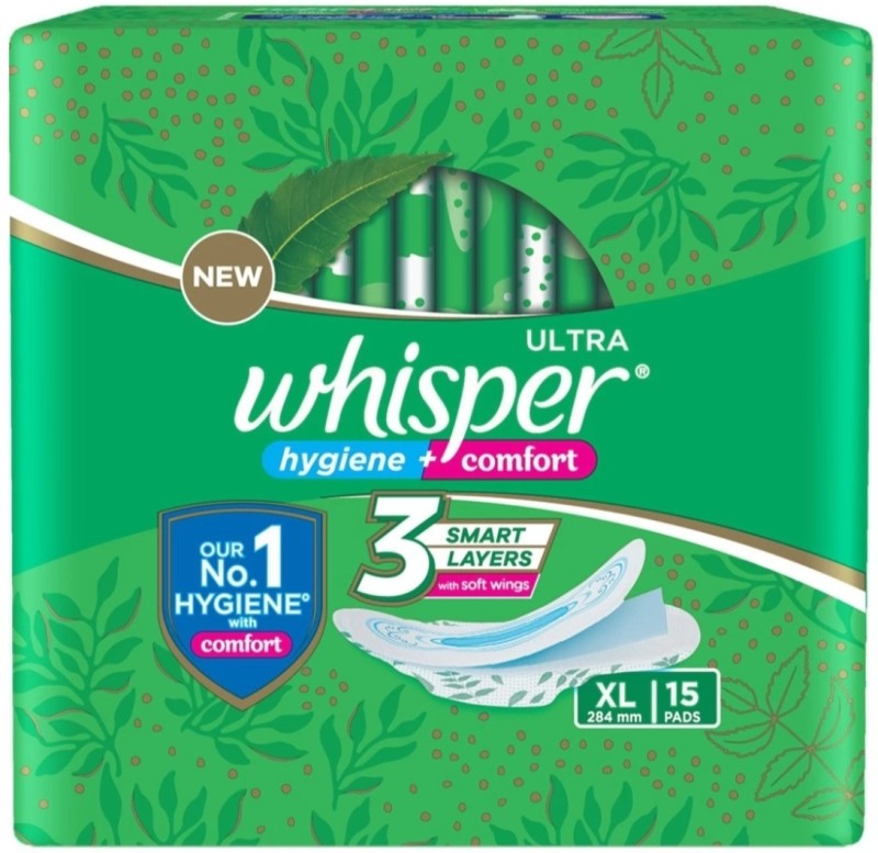 Whisper Ultra hygiene+comfort XL ( 15 pads ) Sanitary Pad