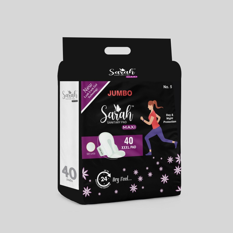 Sarah Sanitary Pad Size-L Sanitary Pad(Pack of 40)