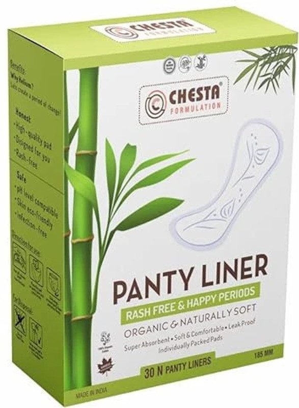 CHESTA FORMULATION Women's Cotton Soft Pantyliner for Daily Use and Extra Comfort Pantyliner