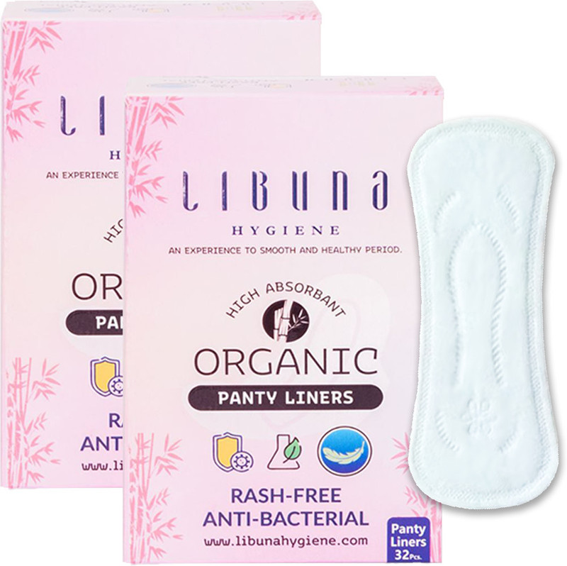 LIBUNA HYGIENE Libuna Organic | Antibacterial | Panty Liners-32 pcs | RashFree Liners Pantyliner(Pack of 32)