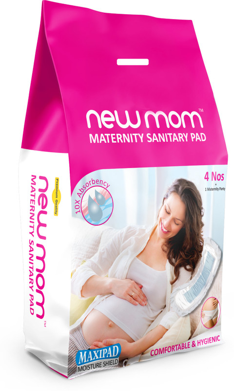 Newmom Maternity Pad + Fixator (Combo Pack) Sanitary Pad(Pack of 5)