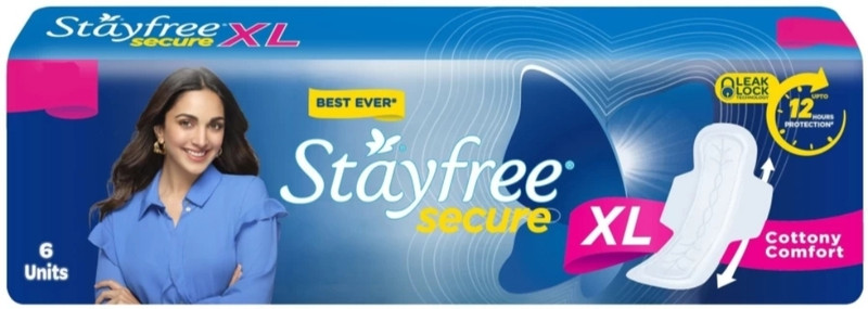 STAYFREE secure Cottony Comfort XL 274 mm - 6 Pcs ( pack of 1) Sanitary Pad