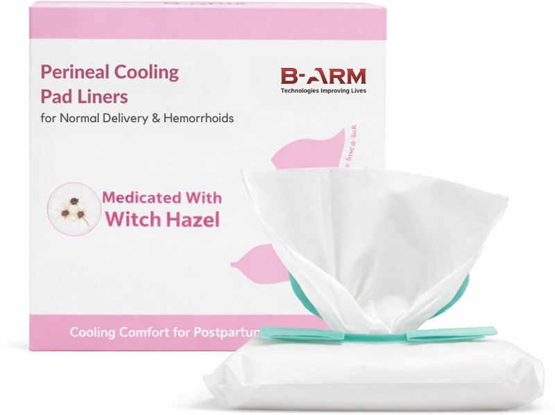 B-Arm Perineal Cooling Pad Liners (25) With Witch Hazel|Postpartum Care Pad liners for Sanitary Pad