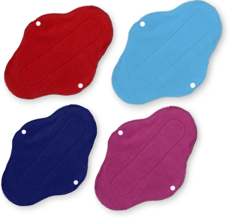 AAKAV Comfort Cotton Non-Irritating Reusable Colorfull Sanitary Pads Sanitary Pad(Pack of 4)