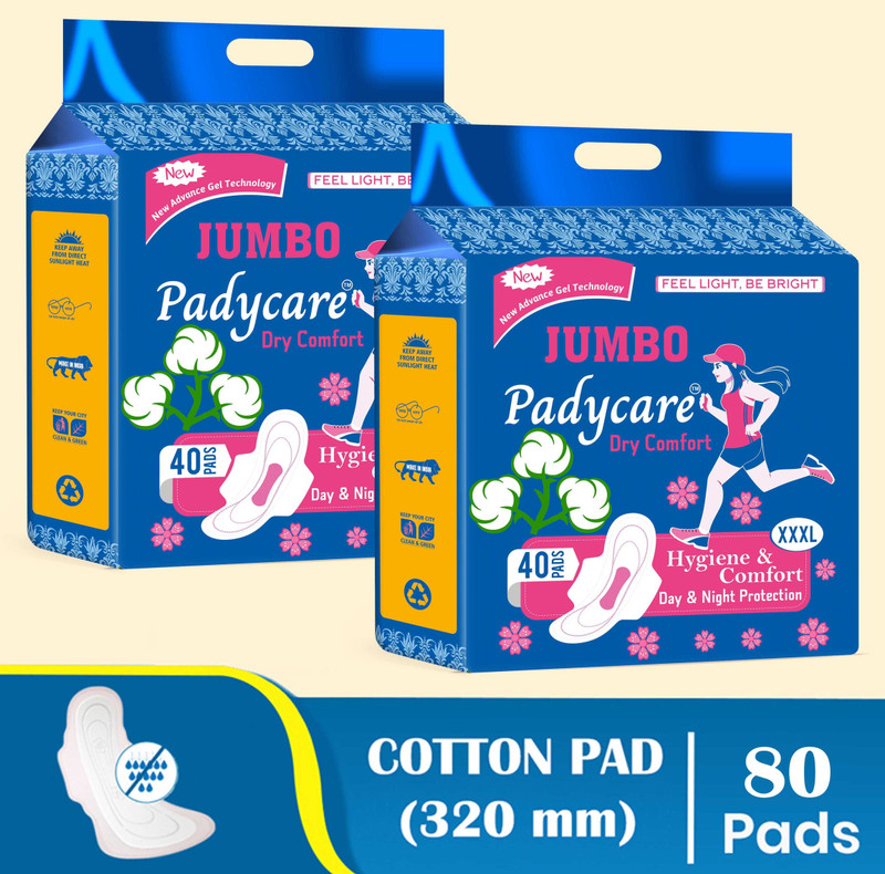 Padycare Disposable Cotton Period Pad for Women Sanitary Pad(Pack of 80)