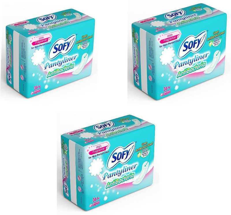 SOFY Panty Liner Antibacterial-36 Pcs.(Pack of 12) Pantyliner(Pack of 12)
