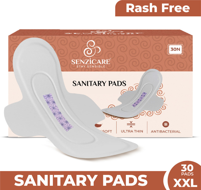 Senzicare Ultra Thin Breathable Sanitary Napkins XXL ( Pack Of 30 ) Sanitary Pad(Pack of 30)