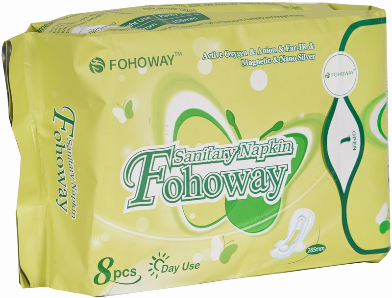 fohoway RELAX SOFT COTTON SANITARY NAPKIN Sanitary Pad Day Use (8Pcs) Sanitary Pad(Pack of 8)