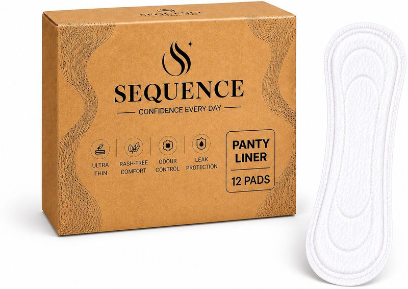 SEQUENCE Panty Liners 24 Pads(185 mm ) for Women-Ultra Thin, Rash-Free, Leak Protection Pantyliner(Pack of 24)
