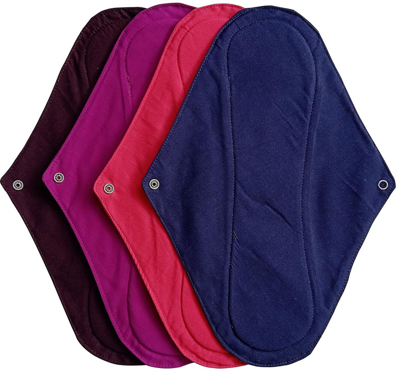 NILAMAGAL REUSABLE/WASHABLE COTTON MENSTRUAL CLOTH PAD (EXTRA LARGE) Sanitary Pad(Pack of 4)