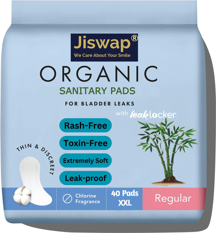 Jiswap Organic Fluffy Soft XXL Size / Quick Absorption & Rash Free (XXL-40Pads) Sanitary Pad(Pack of 40)