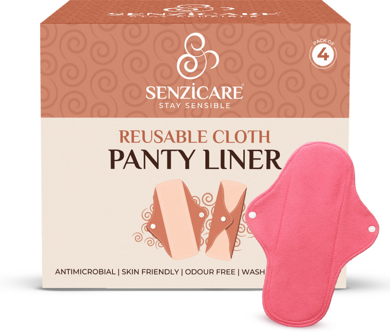 Senzicare Reusable Menstrual Panty Liner (pack of 4) Pantyliner(Pack of 4)