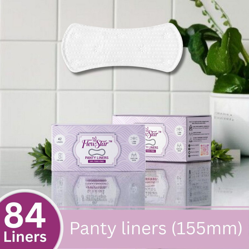 Flewstar Panty Liners for Women -| Curvy Design For Extra Comfort Pack of 42, Pantyliner(Pack of 42)