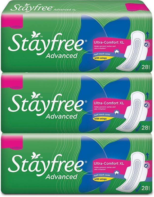 STAYFREE Advanced Ultra-Comfort XL| Soft touch cover with wings Sanitary Pad(Pack of 84)