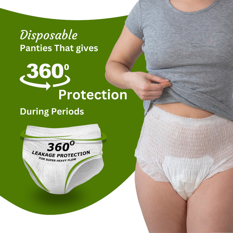 SIRONA Period Panties for Women (L-XL) Sanitary Pad(Pack of 10)