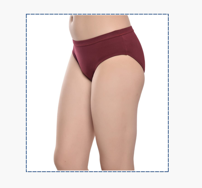 Marinova Reusable,Leakproof Period Panty Medium to Heavy Flow,5Layer wine,S(25-29 Inch) Pantyliner
