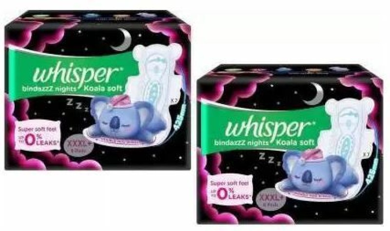 Whisper Sanitary Pads for Women, XXXL+ 8+8 Napkins Sanitary Pad (Pack of 8) Sanitary Pad Sanitary Pad  (Pack of 16)