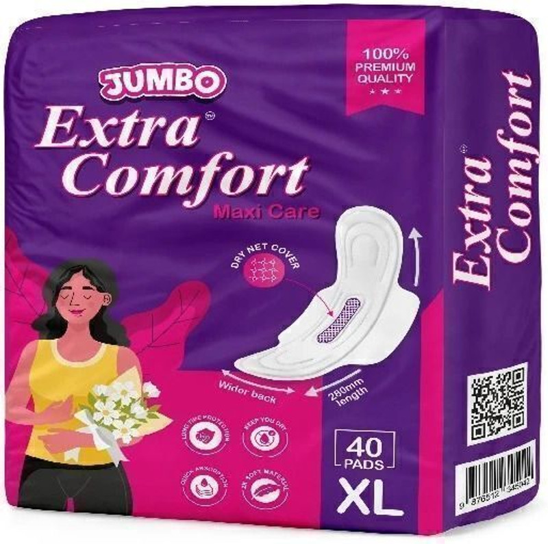 Jumbo Extra Sure Dry Feel Regular Sanitary Pad(Pack of 40)