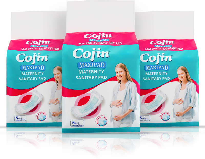 Cojin Premium Maternity Pads for New Moms Pack of 3 (15 Maternity Pads) Sanitary Pad(Pack of 3)