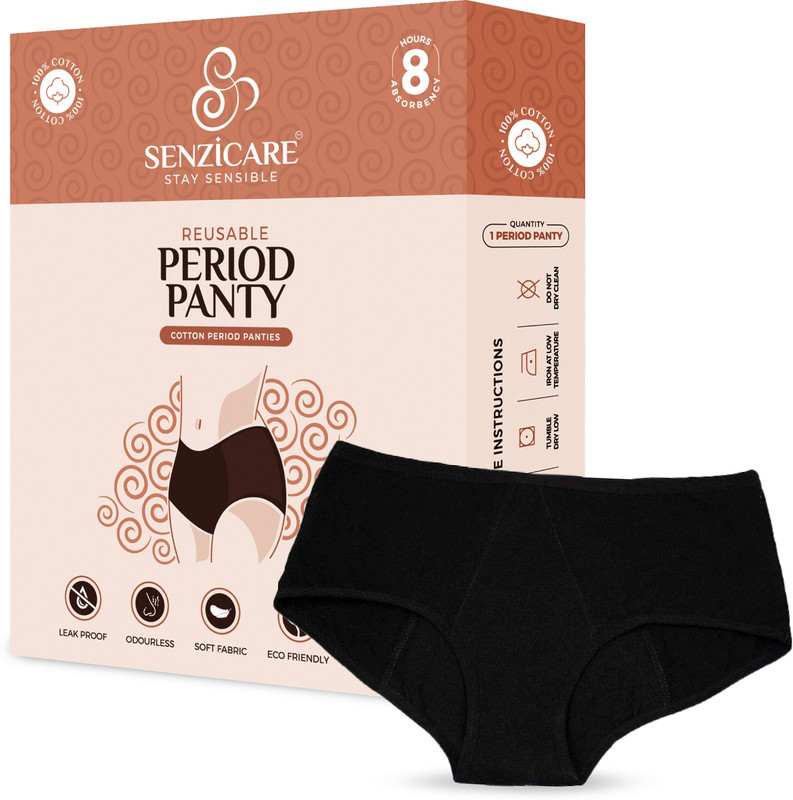 Senzicare Reusable Leak-Proof Period Panty For Women|Heavy Flow Days|Lasts For 3 Years-M Pantyliner