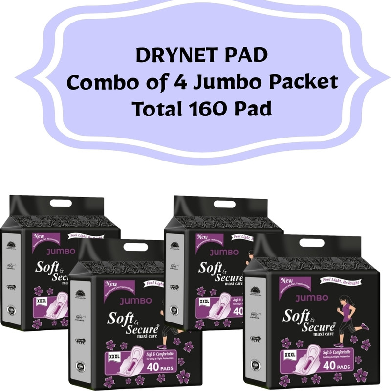 soft & secure DRY COVER MAXI CARE SOFT COMFORT XXL SANITARY PAD Sanitary Pad (Pack of 80) Sanitary Pad(Pack of 80)