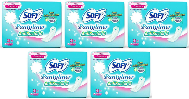 SOFY DAILY FRESH PANTY LINER, 40 Pcs PACK, COMBO OF 5 PACKS Pantyliner(Pack of 200)