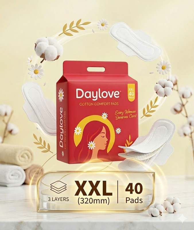 Daylove Cotton Comfort XL - 40 Sanitary Pad(Pack of 40)