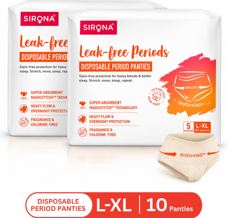 SIRONA Disposable Period Panties - L-XL (36