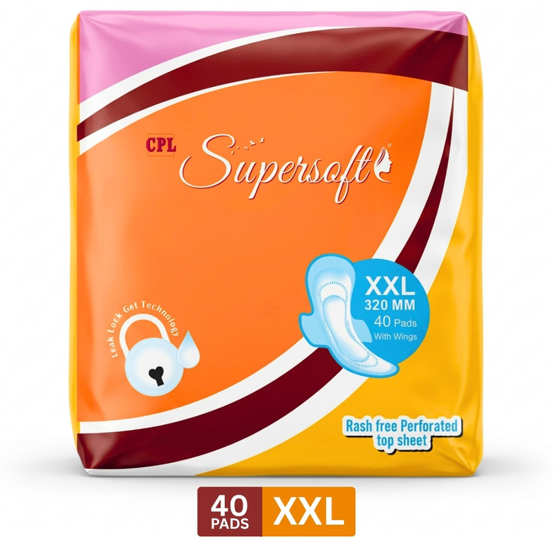 CPL SUPERSOFT XXL Maxi Secure Premium 40 Pads Sanitary Pad(Pack of 40)