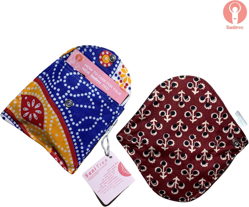 Sanitree Washable Menstrual Panty Liner (Pack of 1 Panty Liner + Free Pouch) Pantyliner