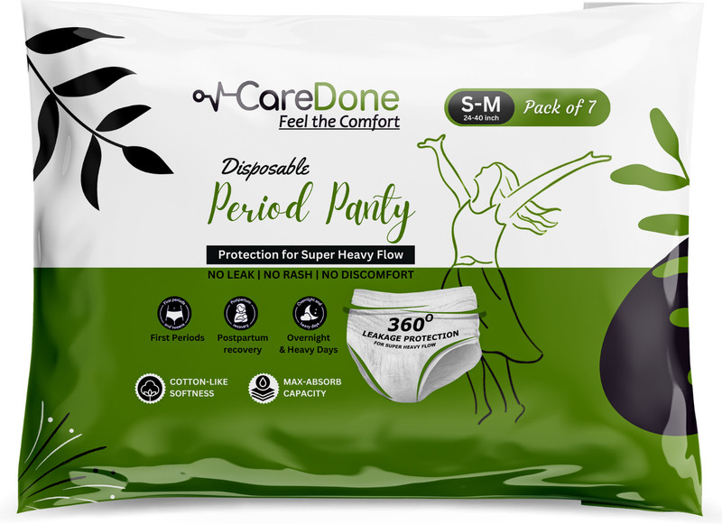 CareDone Super Absorbent 360° Coverage | Rash Free Maternity Panties After Delivery Sanitary Pad(Pack of 7)