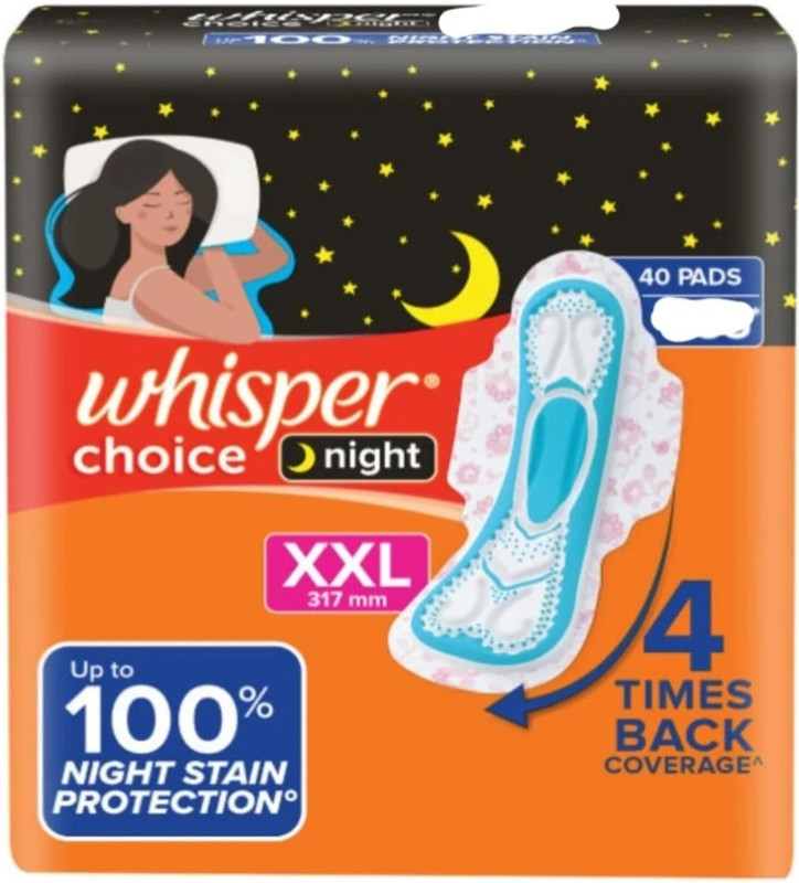Whisper Choice Night 317 mm XXL 40 ( Pack of 1 ) Sanitary Pad