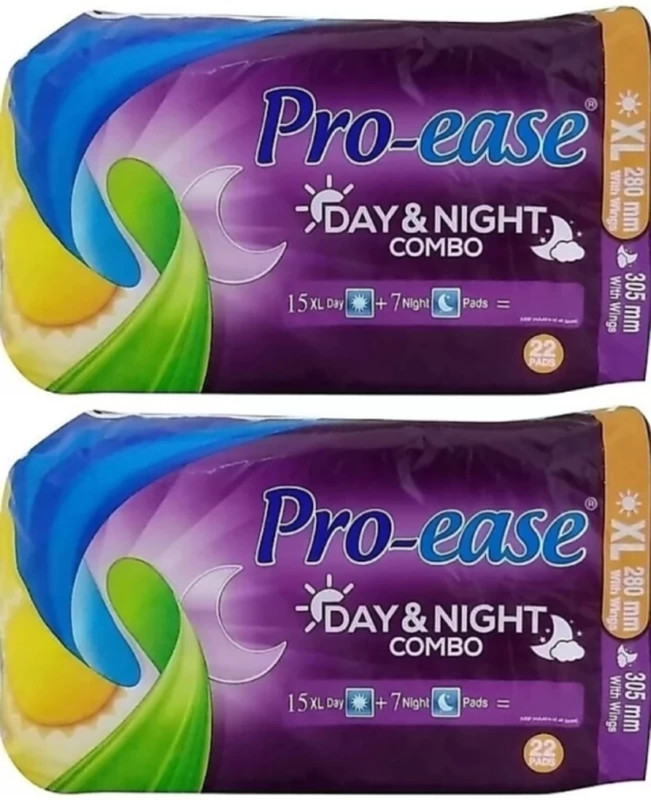 Pro-ease Day & Night Combo XL 20+20+20+20 pad (Pack of 80)) Sanitary Pad(Pack of 80)