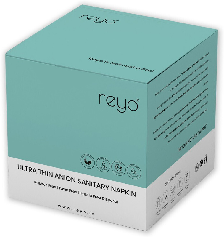 REYO New & Improved Anion Sanitary Napkins | Biodegradable - 290mm (15 pads) Sanitary Pad