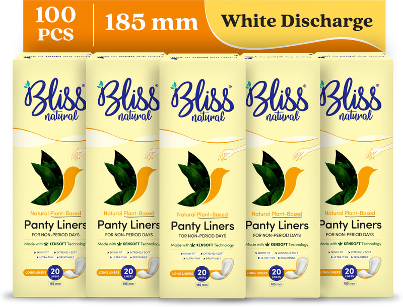BlissNatural Ultra Thin Panty Liner for Women | Combo Pack | Perfect For White Discharge Pantyliner(Pack of 100)