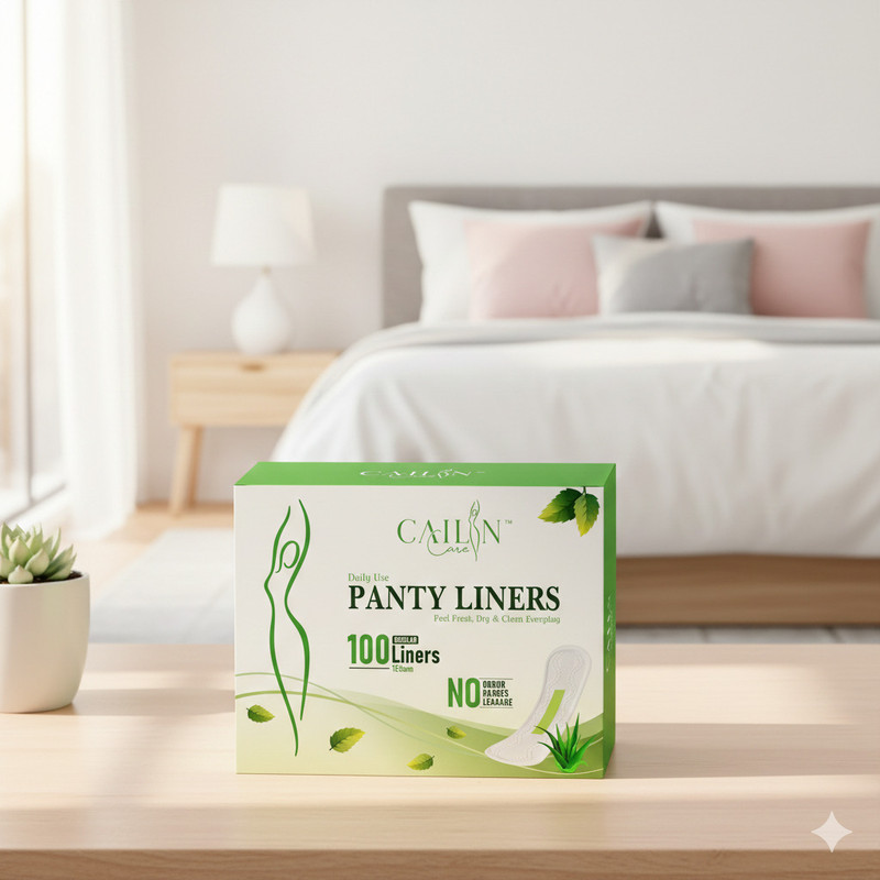 Cailin Care Neem Anion Chip Ultra Thin Daily Use Panty Liner for Women (Size - 155mm|Small) Pantyliner(Pack of 100)