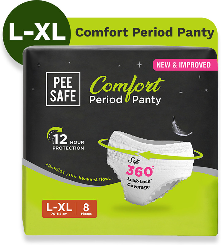 Pee Safe Comfort Period Panties XL-XXL Sanitary Pad(Pack of 8)