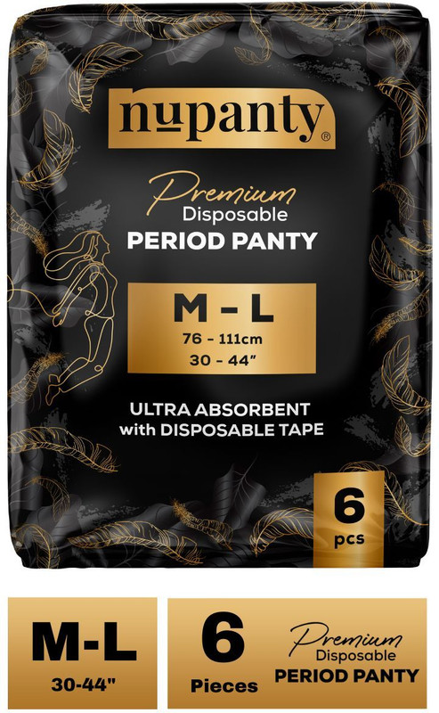 Nupanty Premium Ultra Absorbent Disposable Period Panty | S-M Sanitary Pad(Pack of 18)