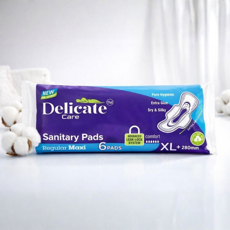 Delicate Care Advance Leak-Lock System Comfort Regular Maxi 6 PCS Sanitary Pad