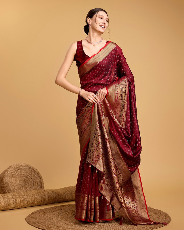 Nimidiya Woven Kanjivaram Pure Silk Saree