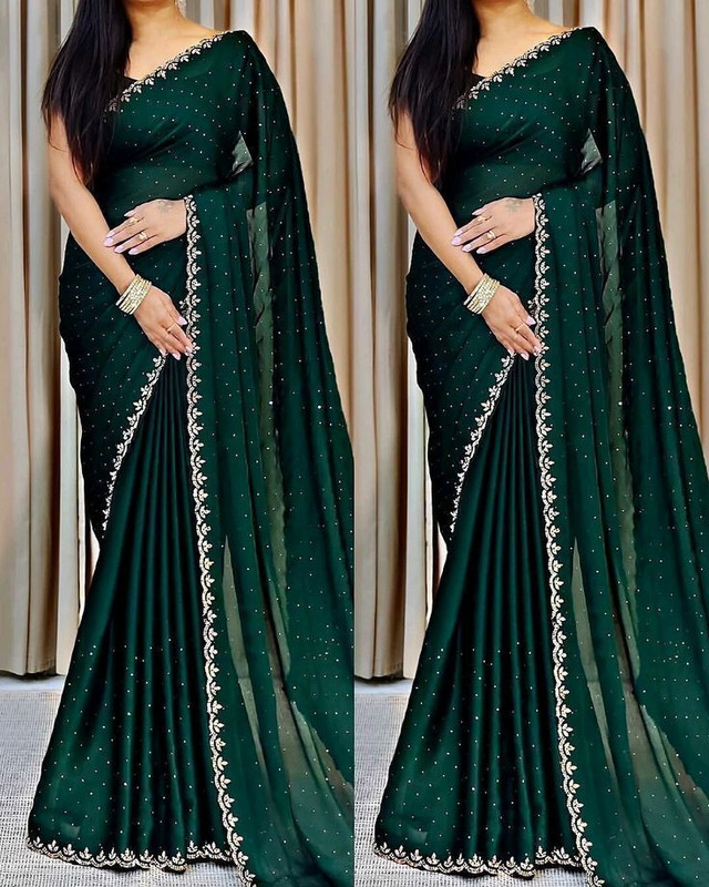 OHIRA FASHION Printed Daily Wear Art Silk Saree(Green)
