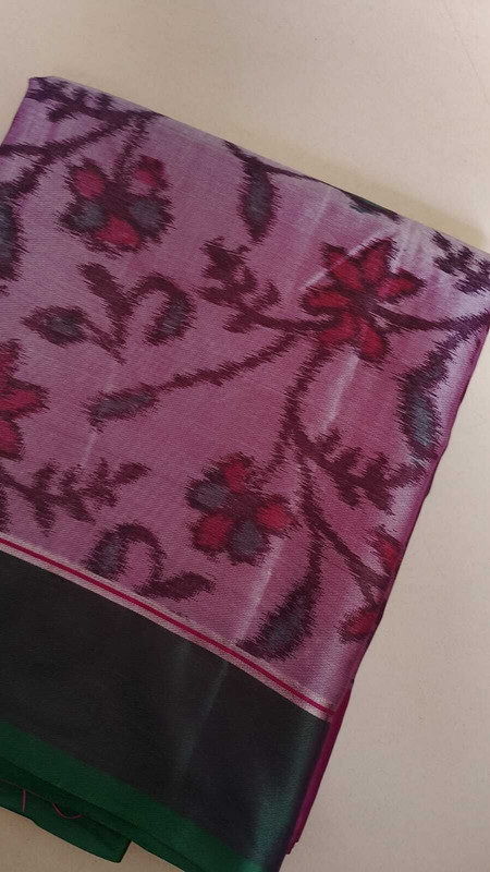 MUKHITA Woven Kanjivaram Cotton Silk Saree(Purple)