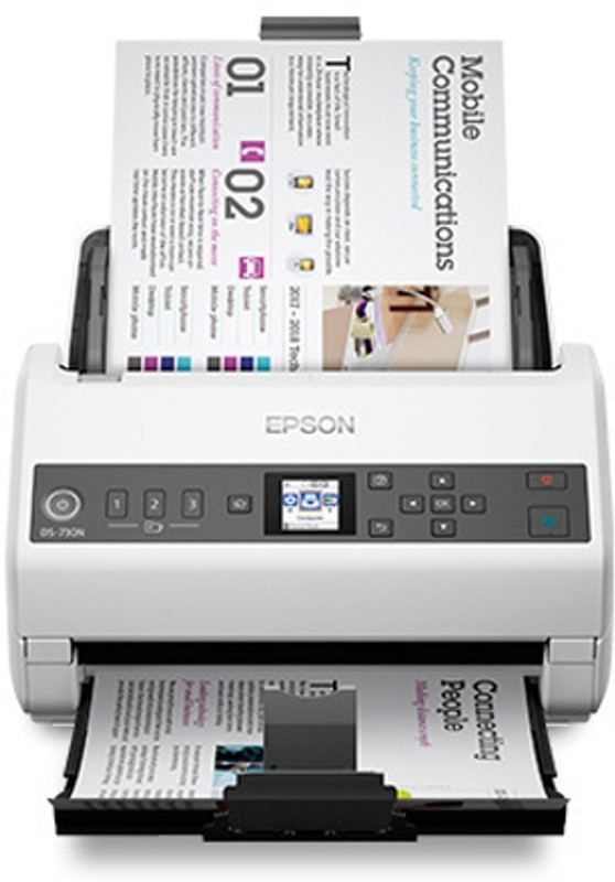 Epson Document Scanner DS-730N Sheet-fed Scanner(White & Black)