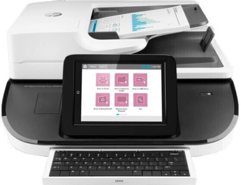 HP Document Digital Sender Flow 8500 fn2 Document Workstation Scanner(White & black)