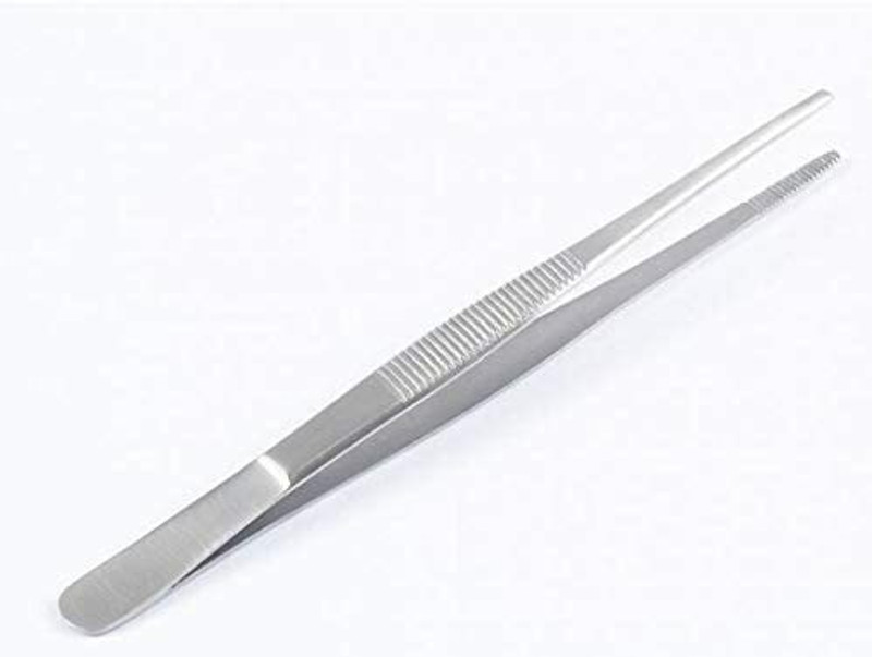 SANJU Khushi surgicals Dissecting Forcep Non Toothed [4 Inches] Stainless steel Scissors(Set of 1, Silver)