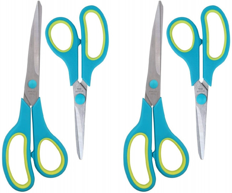 GrahLogy Tailoring Scissor, Plant Cutter Cloth, Kitchen Vegetables Scissors(Set of 4, Multicolor)