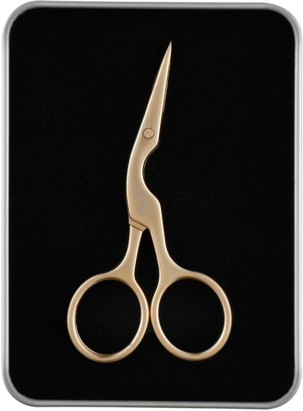 Beaute Secrets Premium Manicure Scissors Multi-purpose Stainless Steel Cuticle Pedicure Beauty Grooming Kit for Nail, Eyebrow, Eyelash, Dry Skin Curved Blade Scissors(Set of 1, Gold)