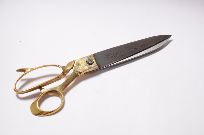 MadanScissors Brass Handle-9inches Scissors(Set of 1, Golden)