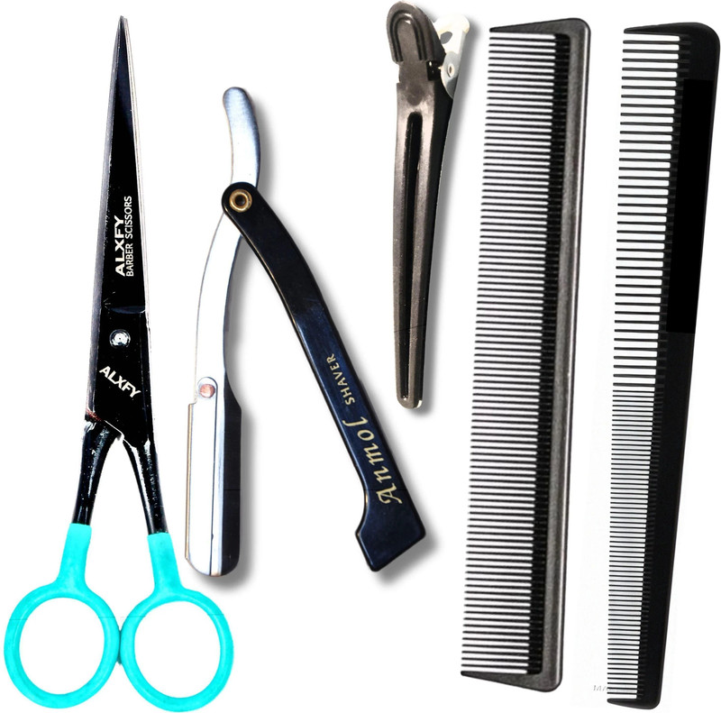 alxfy Barber Scissor Set for Men, Women | Salon Scissors | Hair Cutting Scissors Scissors(Set of 1, Multicolor)